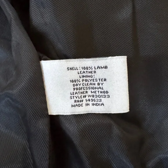 Walter Baker Black Moto Leather Jacket - Picture 5 of 12